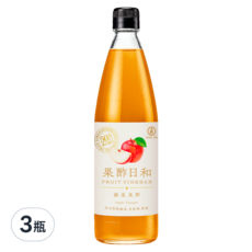 Kong Yen 果酢日和 蘋果果酢, 590ml, 3瓶