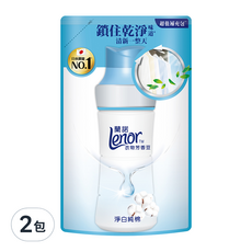 Lenor 蘭諾 衣物芳香豆補充包 淨白純棉, 455ml, 2包