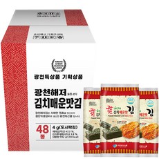 HAEJEO FOODS 廣川泡菜辣味海苔 48包, 192g, 1組
