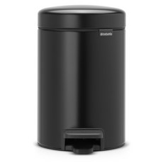 brabantia 簡約腳踏式垃圾桶, Matte Black