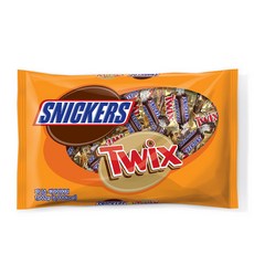 Mars 瑪氏 SNICKERS u0026 TWIX 迷你尺寸巧克力糖果 量販包, 1002g, 1組