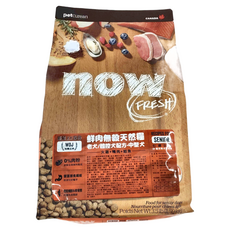 now FRESH 無穀天然糧 老犬配方 狗糧, 鮮肉, 3.5lb, 1包