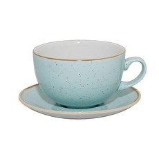 CHURCHiLL Stonecast Cappuccino Cup 460ml 1 人套組, 鴨蛋藍, 1套