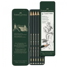 FABER-CASTELL 輝柏 鉛筆 6件組, 8B、6B、4B、2B、B、HB, 1組