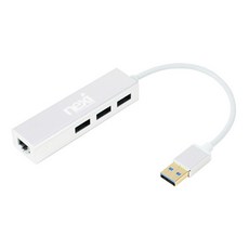 nexi USB3.0集線器3端口千兆有線網卡 NX-UH3P1L, 白色的