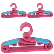 DECOSIN 孩童心形防滑衣架, 粉色的, 60個