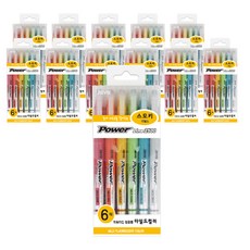 Java Pen Powerline 溫和熒光筆 6 色, 煙熏, 12件