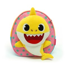 pinkfong 碰碰狐 鯊魚寶寶造型玩偶防走失背包 WP-B66 粉紅色