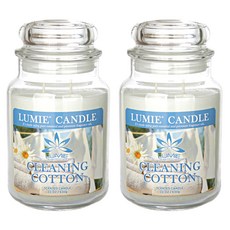 LUMIE CANDLE 香氛蠟燭, 10 潔淨棉花, 630g, 2罐