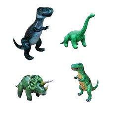 dinofactory 恐龍造型氣球 L號 4入, Triceratops+T-Rex+Brachiosaurus+Giant T-Rex, 1組