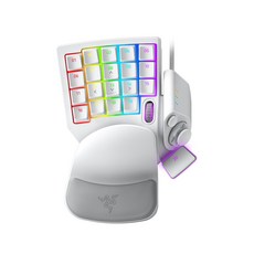 RAZER 雷蛇 TARTARUS PRO電競有線鍵盤+護腕墊, RZ07-0311, Mercury White, 單手鍵盤