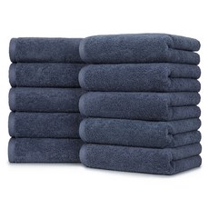 Moohan Towel 高級飯店純棉毛巾 40支棉 200g 深藍色 10個, 10條