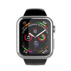 DC NET WORK Apple Watch TPU 全覆蓋鍍金錶殼 44 毫米, 銀