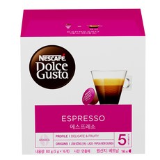 NESCAFE 雀巢咖啡 Dolce Gusto 義式濃縮咖啡膠囊, 5g, 16顆, 1盒