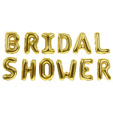 PARTYHAE 字母銀箔氣球套組 BRIDAL SHOWER, 金子, 1套