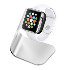 DC NET WORK Apple Watch充電鋁製支架, 銀色, 1個