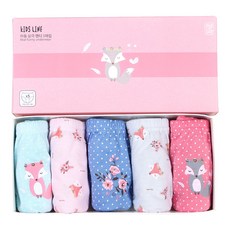 Kids Line 女童狐狸印花三角內褲 5入