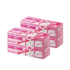 GIBONE 滑軌式夾鏈袋組花朵款M號, 中(M), 4盒