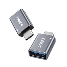 ANKER 轉接頭 USB Type-C轉USB 3.0, 黑色的, 2個