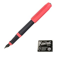 Kaweco Perkeo鋼筆+墨水匣 6入, F, 壞味道（鋼筆），珍珠黑（墨盒）