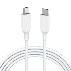 ANKER 第三代快速充電線 USB C to C PD 60W, 180cm, 白色的