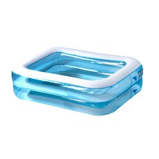 Bestway 雙層方型充氣泳池 BW 54412, 透明藍色