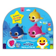 PINOCCHIO 鯊魚寶寶發條沐浴玩具3件組, 黃色+ 粉色+ 藍色