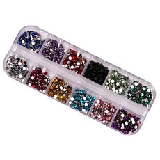 GAPANG Nail Cubic Parts 12 種 2400p 套組 3mm STSA005, 2, 1套