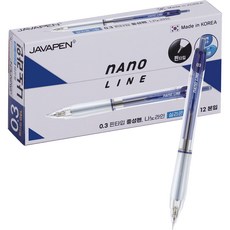 JAVAPEN 圓珠筆 0.3mm 藍色 12入, 混色, 1個