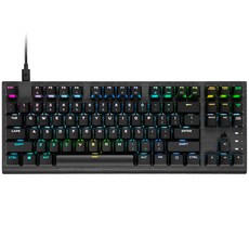 CORSAIR 海盜船 K60 RGB PRO TKL OPX Optical Tenkeyless 遊戲機械鍵盤, 黑色, RGP0140, 紅軸