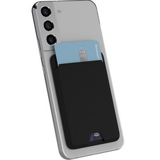 Yoitch Nano 夾墊手機卡錢包, 1個, 黑色的