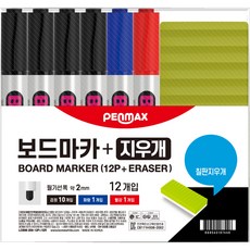 Penmax 長板記號筆組, 黑色 10支+藍色+紅色, 1組