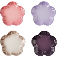LE CREUSET 花盤別緻粉彩 4 件套, 1套, 玫瑰石英/淡紫色/肉荳蔻核/黑醋栗, 4個花盤