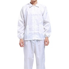 VEGA工作服Y領上下兩件套2202, Clova White, 1套