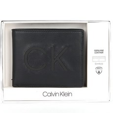 Calvin Klein 交織字母標誌雙折錢包 31CK130003-001