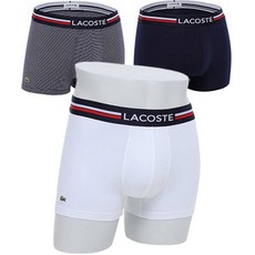 LACOSTE 男款優質純棉平角內褲 B 3件組