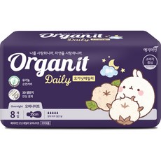 YEJIMIIN 玥之美人 Organic Daily夜用, 衛生棉/護墊, 8片, 1包