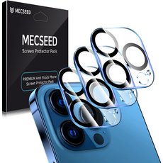 MECSEED 3CX高透明全覆蓋強化玻璃手機鏡頭螢幕保護貼 3入組, 1套