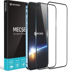 MECSEED 9H 高硬度 Premium Master HD 全覆蓋鋼化玻璃手機屏幕保護膜 2p 套組, 1套