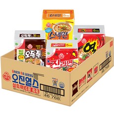 OTTOGI 不倒翁 泡麵組合(海鮮風味烏冬泡麵 5入+辣味金拉麵 5入+辛辣拉麵 5入+快速拉麵 5入), 1組