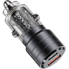 USAMS 優勝仕 95W Type-C USB車用快速充電器, US-CC176, 黑色