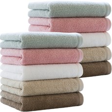 Moohan Towel 韓國製造精梳棉飯店毛巾 5種*2入組 10支精梳棉, 薄荷、粉紅色、白色、米色、棕色, 2組