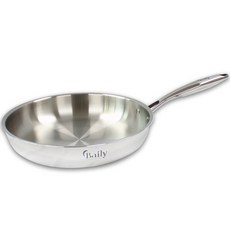 HANIL STAINLESS STEEL Bailey IH爐適用不鏽鋼平底鍋, 30cm, 1個