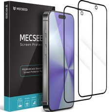 MECSEED 防指紋霧面強化玻璃全覆蓋強化玻璃手機螢幕保護貼 2入, 1個