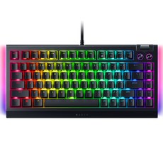 RAZER 雷蛇 BlackWidow V4 75% KR有線無小鍵盤, RZ03-0500, 無數字鍵盤, 黑色