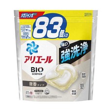 ARIEL BIO 強效洗淨除臭立體洗衣膠球 微香 超特大補充包, 83顆, 1袋