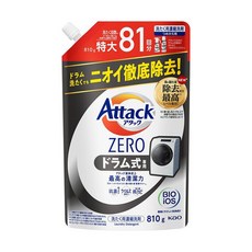 Kao 花王 Attack Zero 超濃縮洗衣凝露補充包 滾筒洗衣機用, 810g, 1包