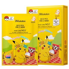 JMsolution Pokemon Decopick 維他 C 面膜包 30ml x 10p + Dakku 貼紙隨機配送套裝, 1個, 10入