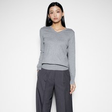 MIXXO 女款基本V領寬鬆針織上衣