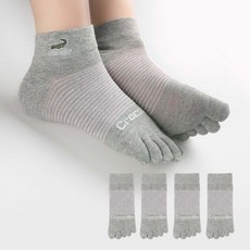 Crocodile 鱷魚 女款腳會呼吸的刺繡五趾運動襪 CD315 4雙組